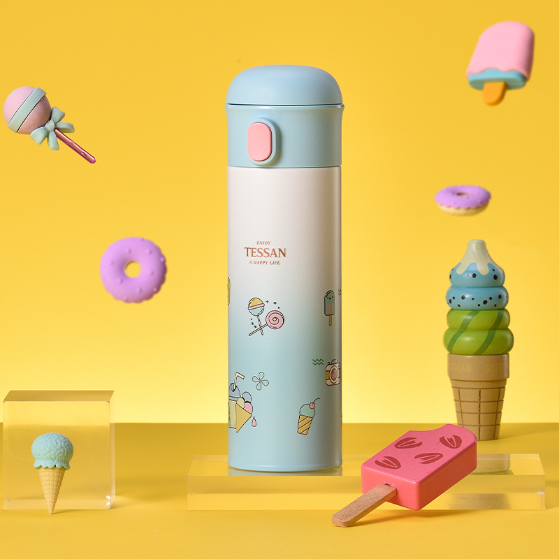 316 不锈钢弹出式保温杯,便携式,方便携带